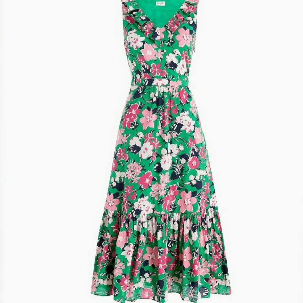 NWT J Crew 100% cotton fully lined dress